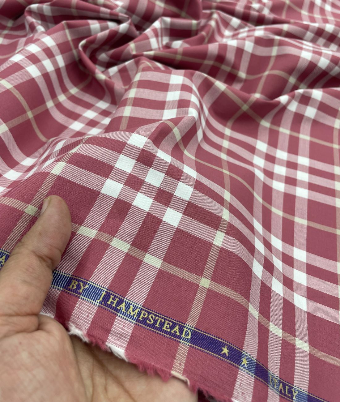 J.Hampstead Checks Luxe Edition Giza Cotton Fabric - Tepchi Men
