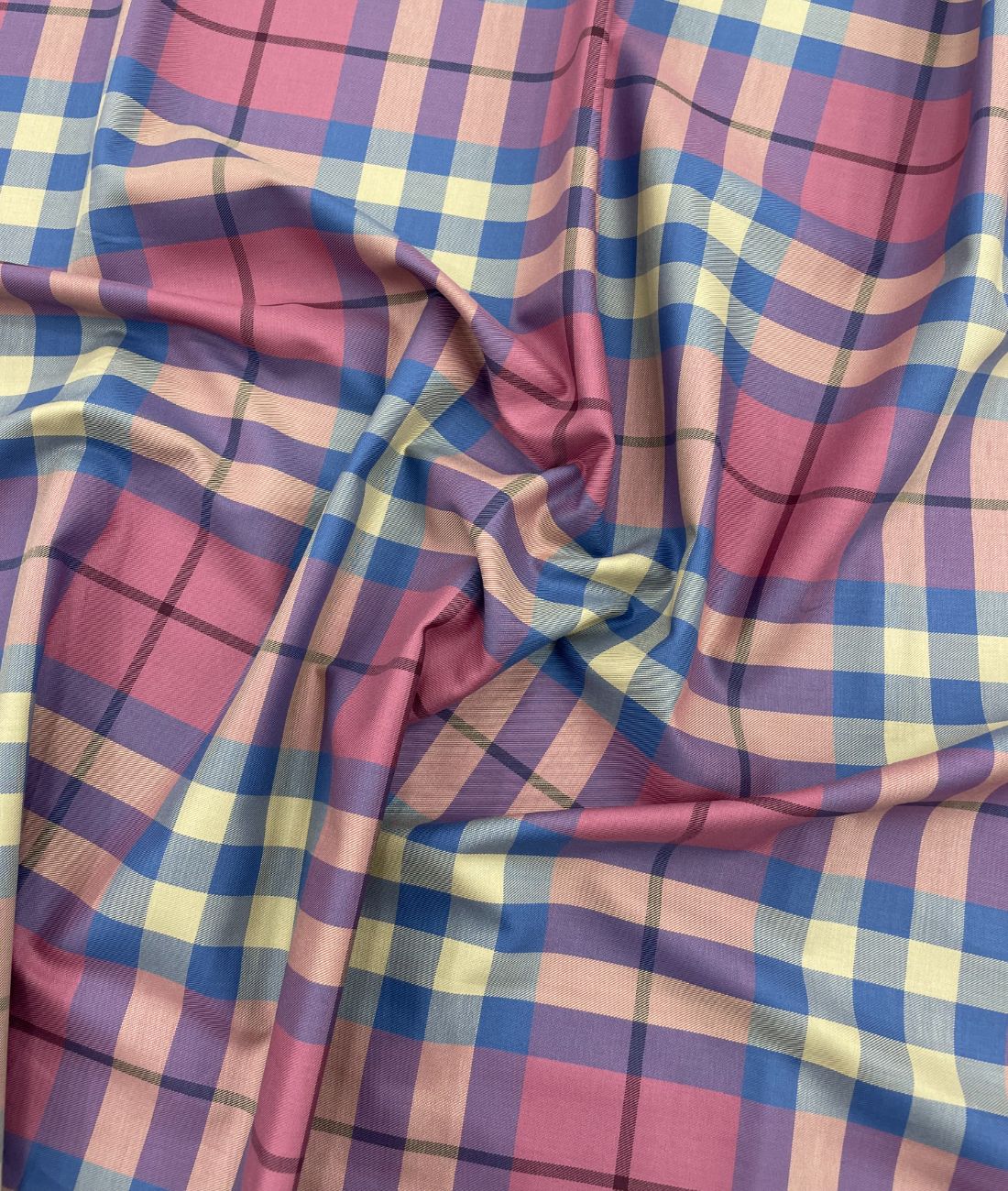 J.Hampstead Checks Luxe Edition Giza Cotton Fabric - Tepchi Men