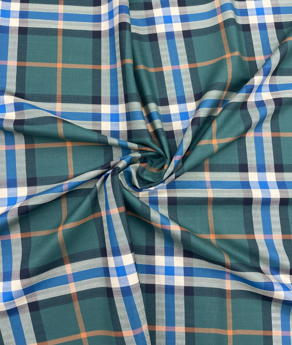 J.Hampstead Checks Luxe Edition Giza Cotton Fabric - Tepchi Men