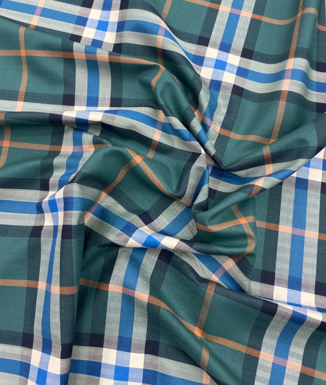 J.Hampstead Checks Luxe Edition Giza Cotton Fabric - Tepchi Men