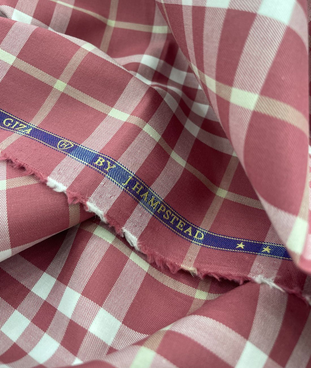J.Hampstead Checks Luxe Edition Giza Cotton Fabric - Tepchi Men