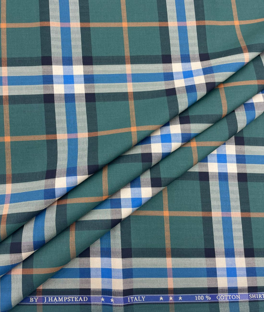J.Hampstead Checks Luxe Edition Giza Cotton Fabric - Tepchi Men
