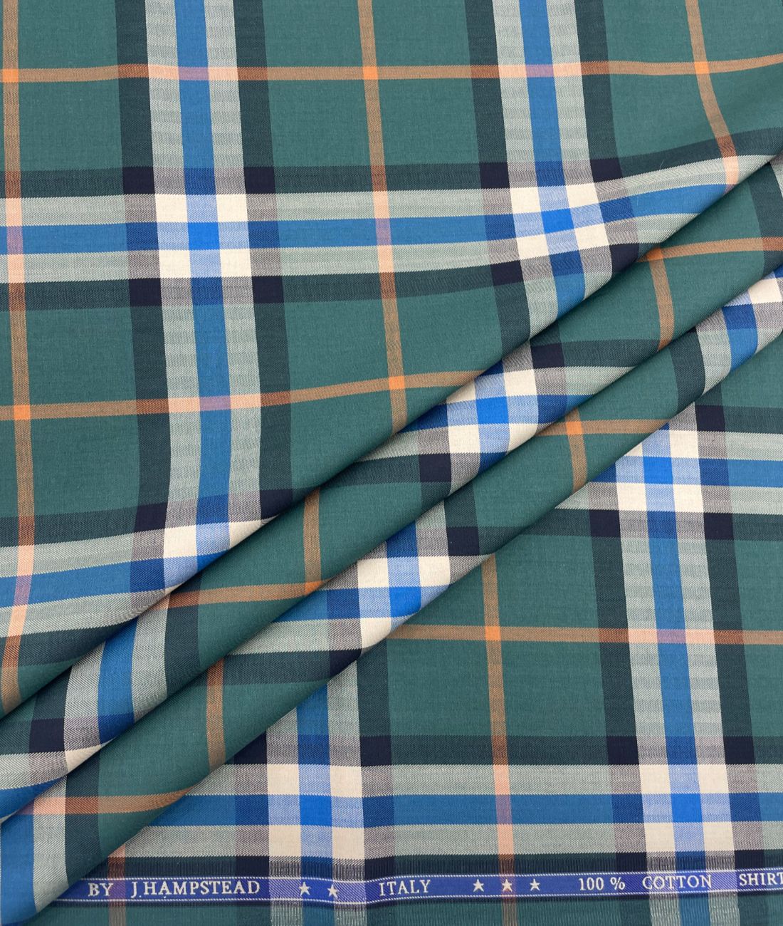 J.Hampstead Checks Luxe Edition Giza Cotton Fabric - Tepchi Men