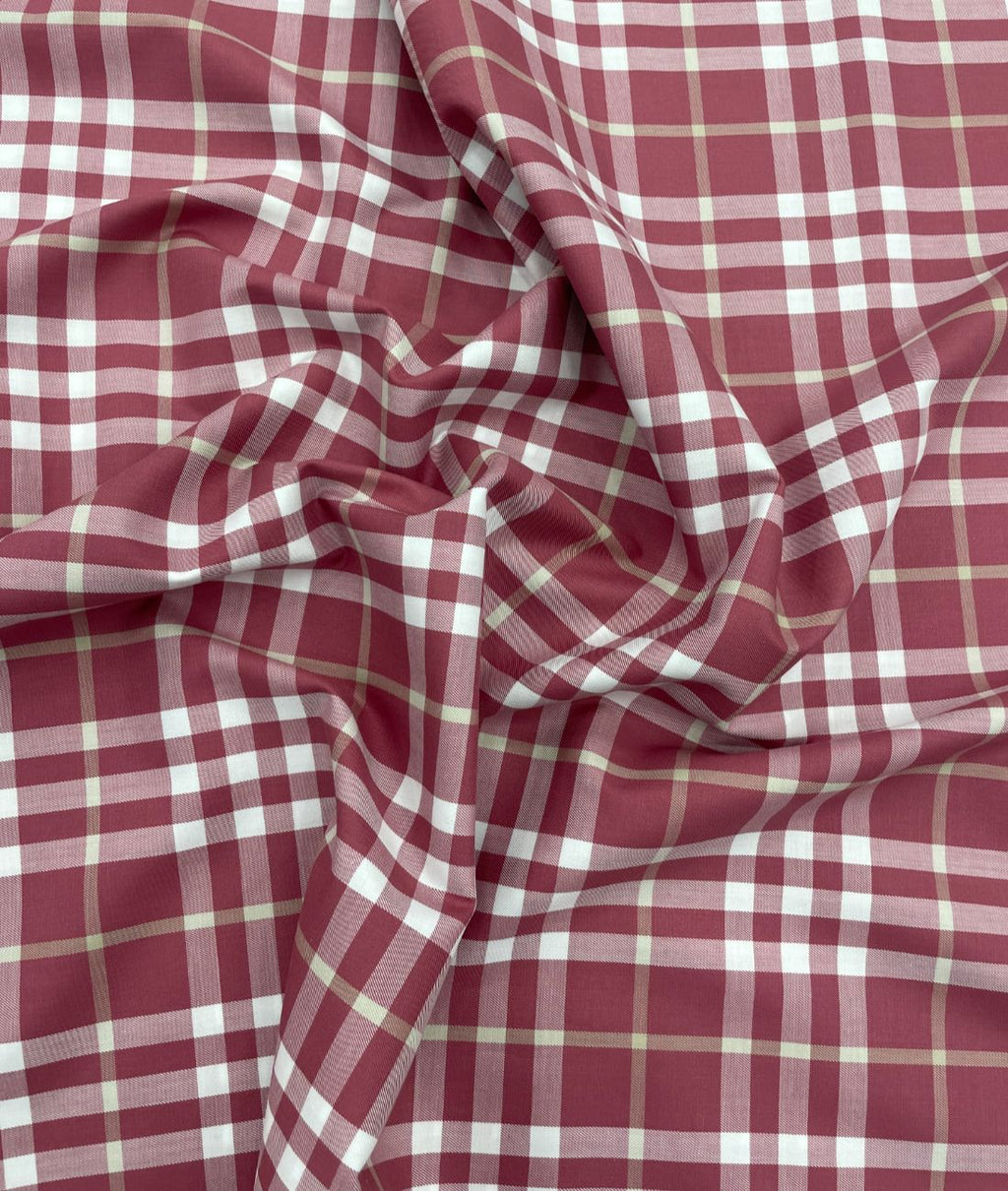 J.Hampstead Checks Luxe Edition Giza Cotton Fabric - Tepchi Men