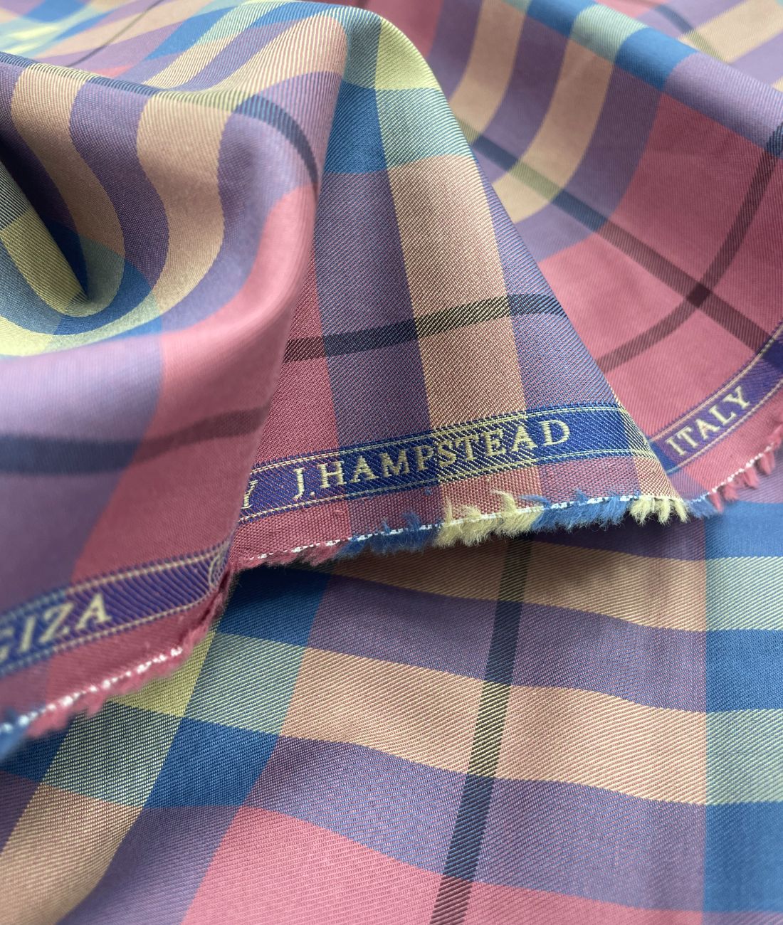 J.Hampstead Checks Luxe Edition Giza Cotton Fabric - Tepchi Men