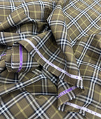 J.Hampstead Checks Luxury Giza Cotton Fabric for Mens's Shirt - Tepchi Men