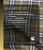 J.Hampstead Checks Luxury Giza Cotton Fabric for Mens's Shirt - Tepchi Men