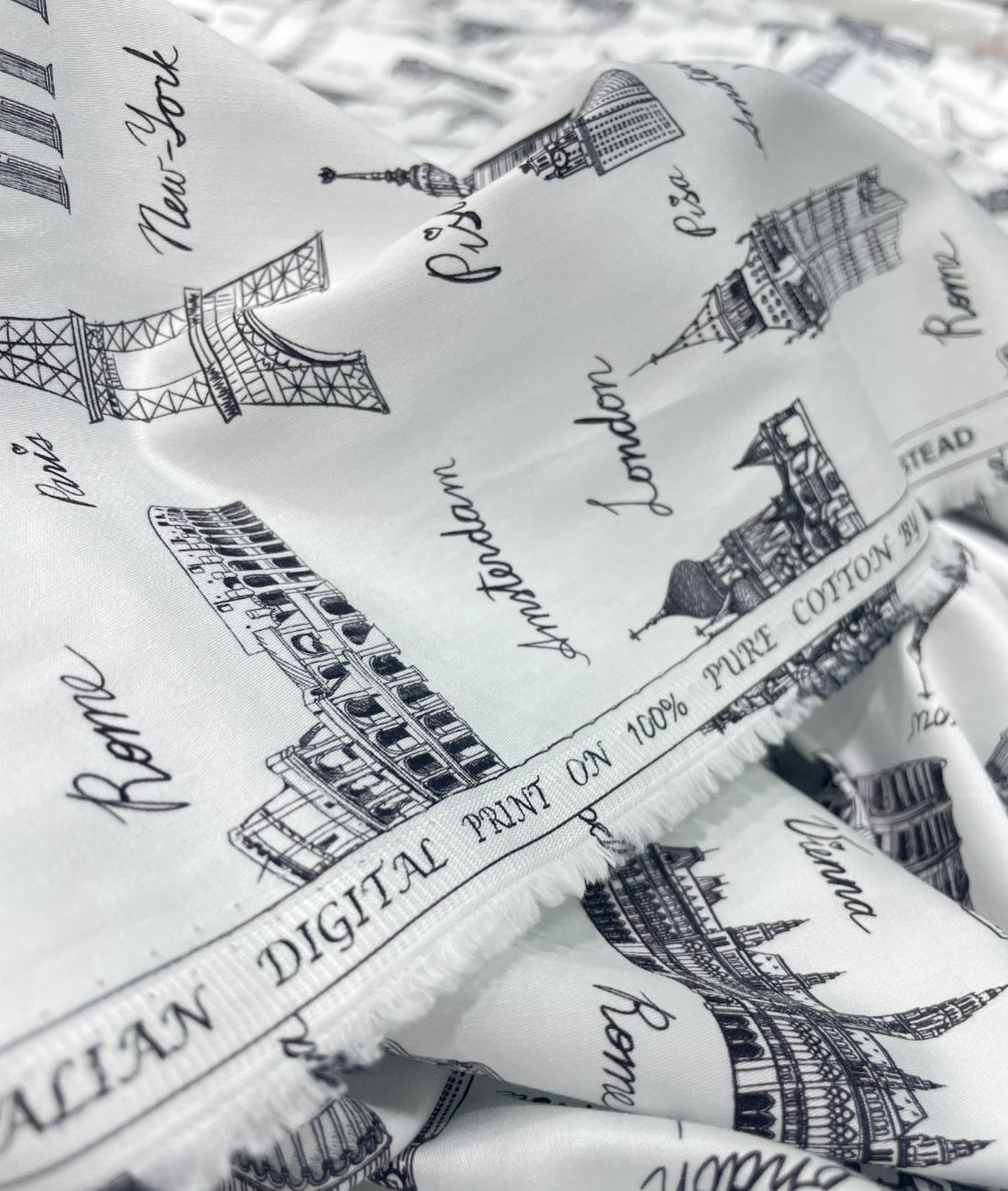 J.Hampstead City Prints Premium Giza Cotton Fabric for Men's Shirt - Tepchi Men