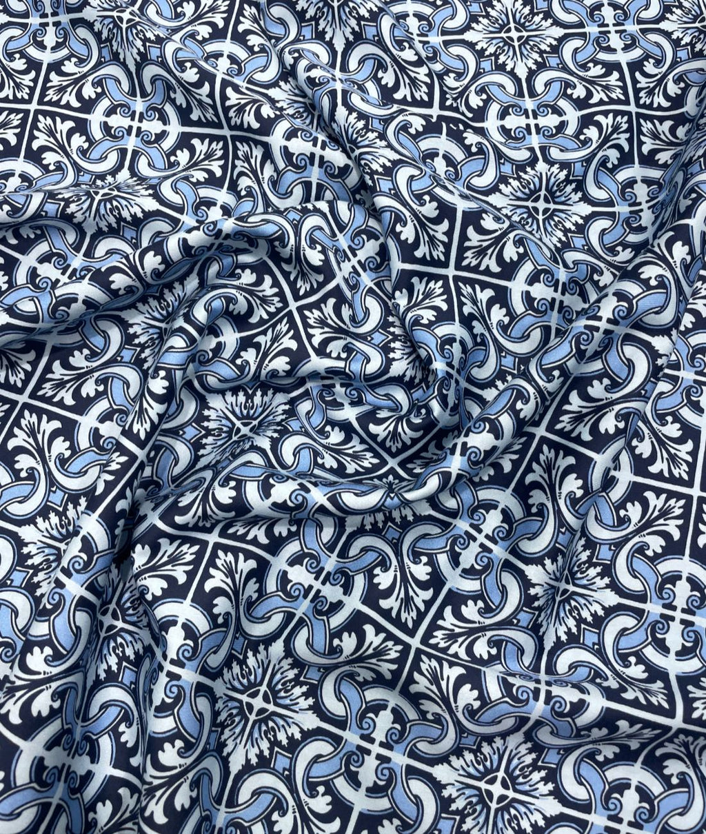J.Hampstead Designer Printed Premiuim Giza Cotton Fabric for Men's Shirt - Tepchi Men