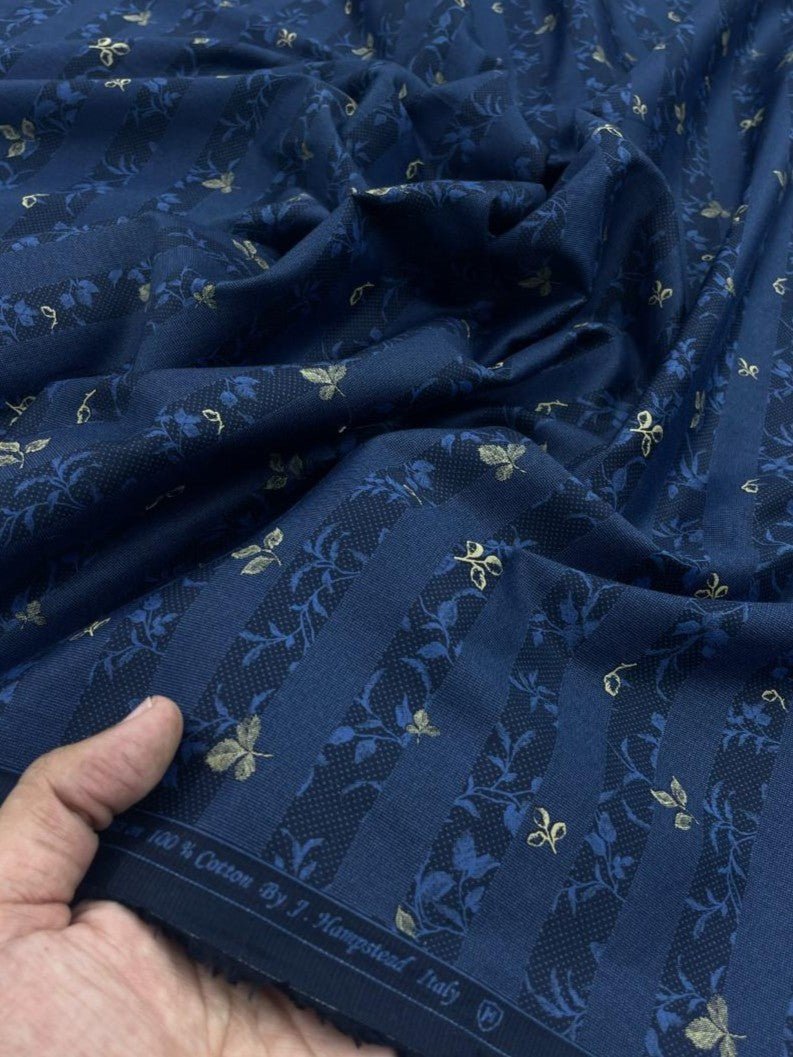 J.Hampstead Floral Print Luxury Cotton Fabric for Men's Shirt - Tepchi Men