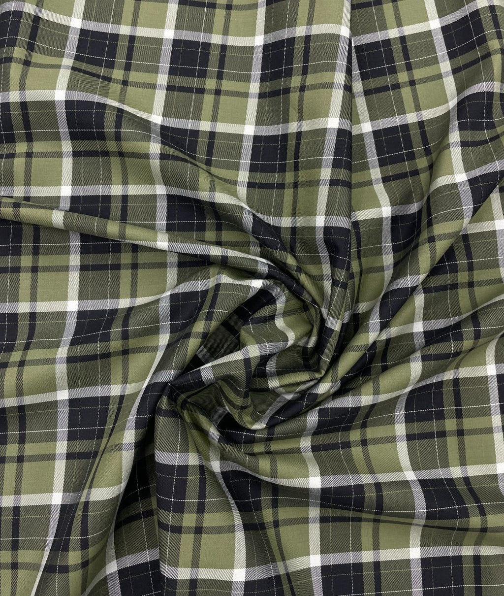 J.Hampstead Luxury 2 Ply Burberry Checks Giza Cotton Fabric for Men's Shirt - Tepchi Men