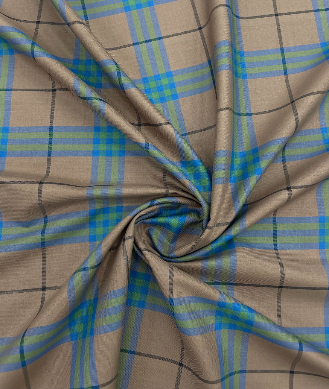 J.Hampstead Luxury 2 Ply Burberry Checks Giza Cotton Fabric for Men's Shirt - Tepchi Men