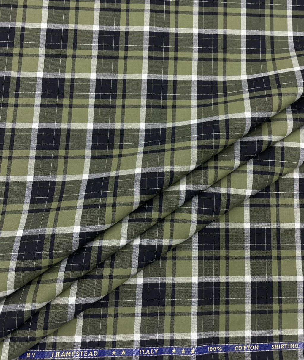 J.Hampstead Luxury 2 Ply Burberry Checks Giza Cotton Fabric for Men's Shirt - Tepchi Men