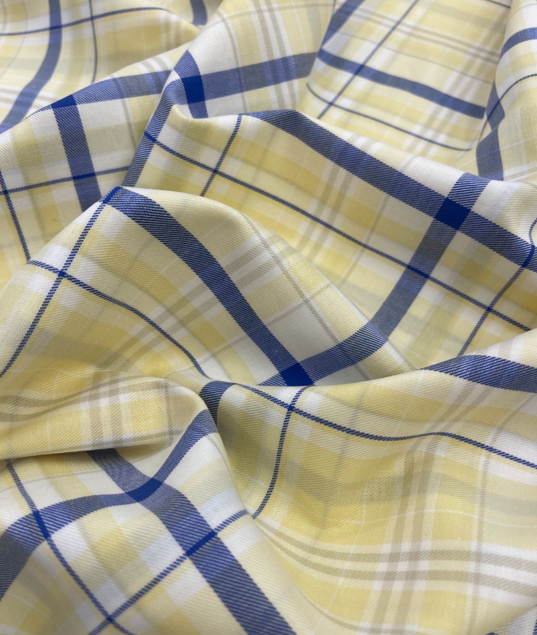 J.Hampstead Luxury 2 Ply Burberry Checks Giza Cotton Fabric for Men's Shirt - Tepchi Men