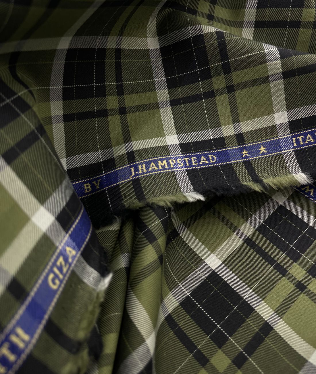 J.Hampstead Luxury 2 Ply Burberry Checks Giza Cotton Fabric for Men's Shirt - Tepchi Men