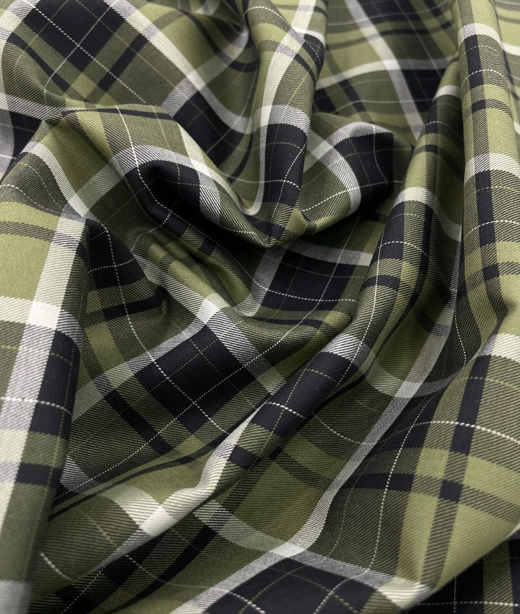 J.Hampstead Luxury 2 Ply Burberry Checks Giza Cotton Fabric for Men's Shirt - Tepchi Men