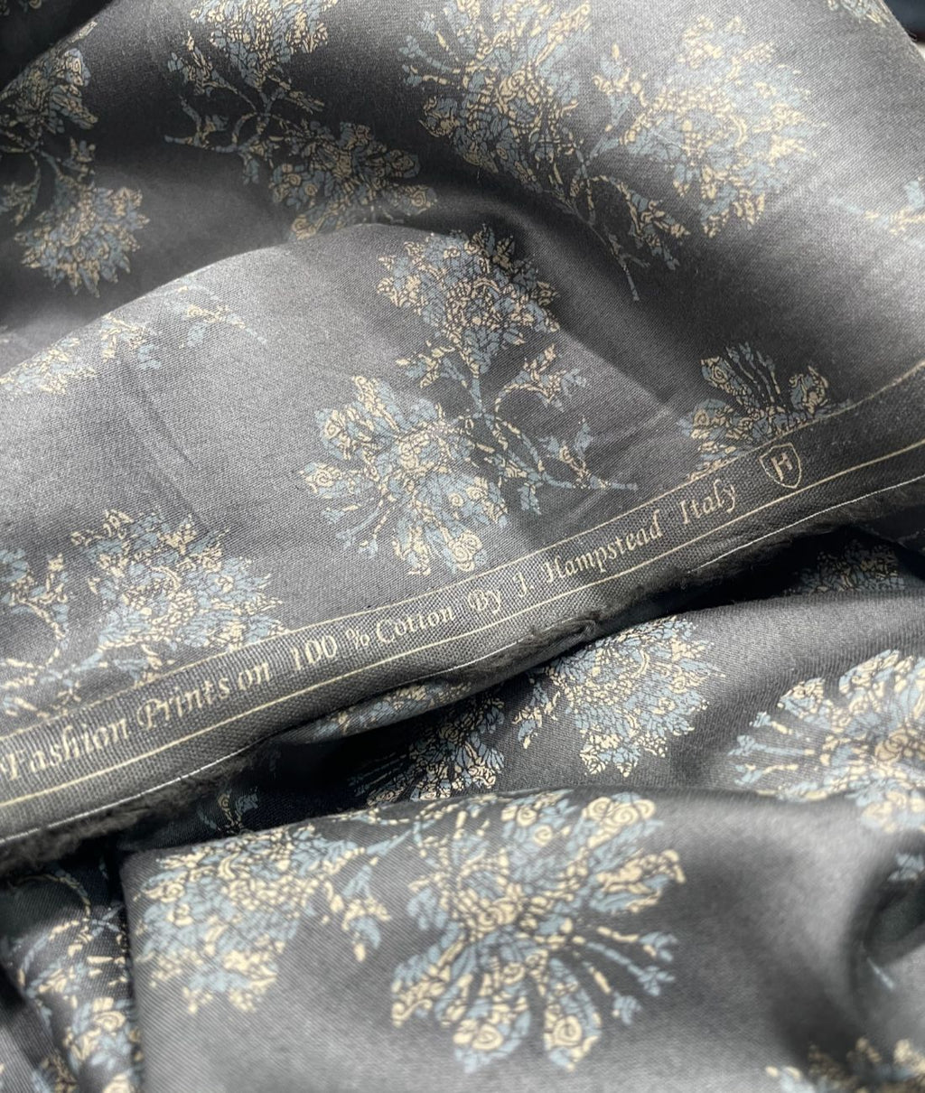 J.Hampstead Luxury 2 Ply Cotton Floral Printed Fabric for Men's Shirt - Tepchi Men