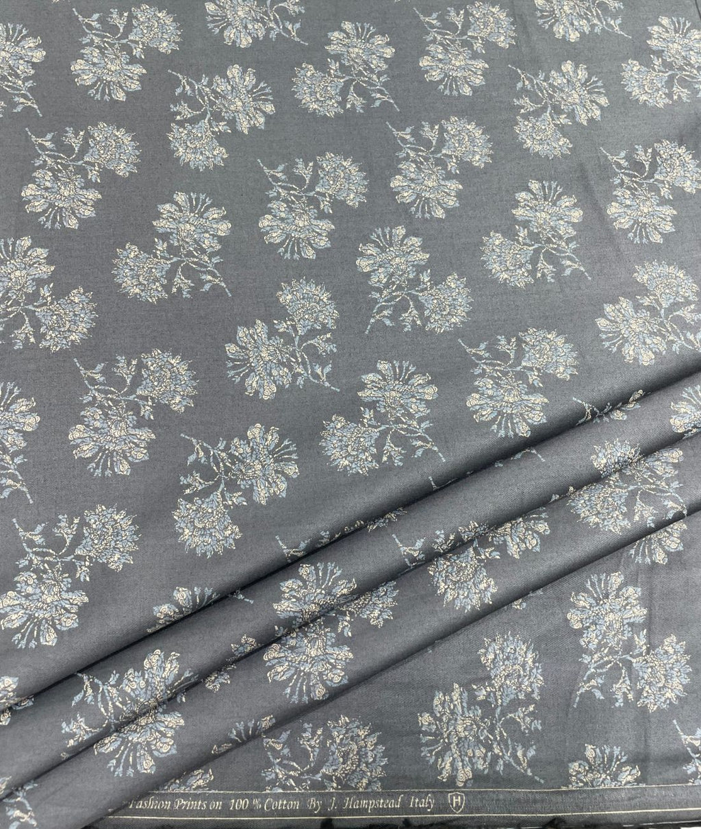J.Hampstead Luxury 2 Ply Cotton Floral Printed Fabric for Men's Shirt - Tepchi Men