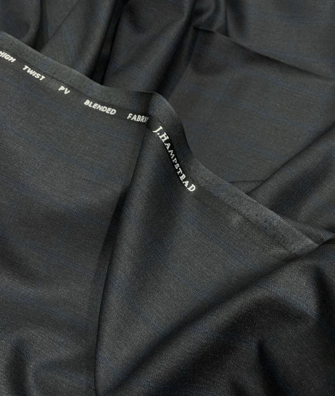 J.Hampstead Luxury Black with Self Pattern Suiting Fabric - Tepchi Men