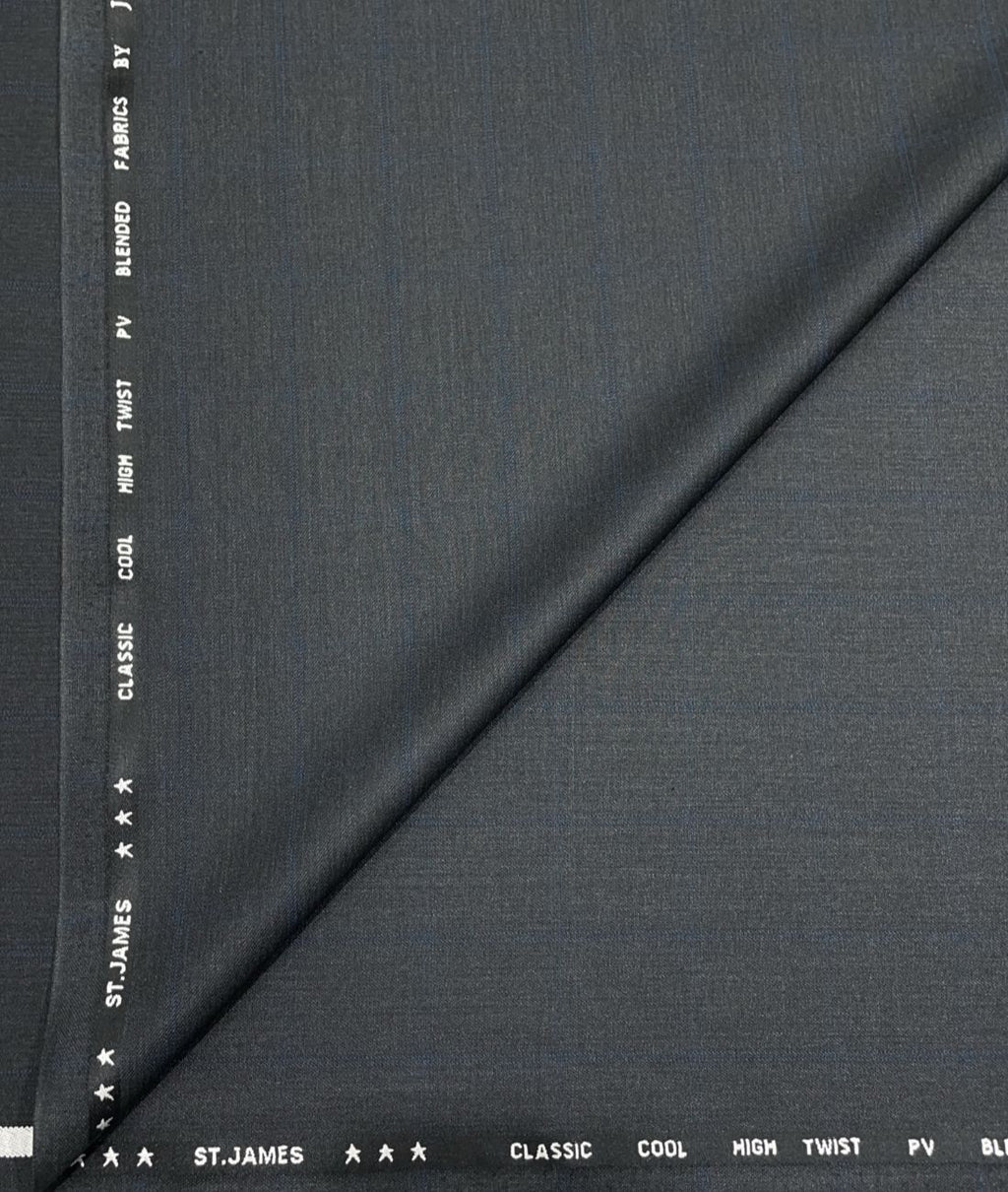 J.Hampstead Luxury Black with Self Pattern Suiting Fabric - Tepchi Men