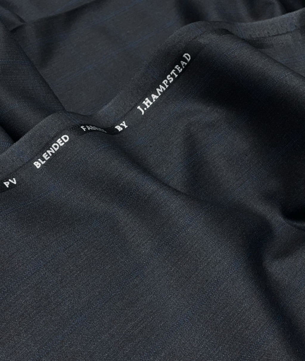 J.Hampstead Luxury Black with Self Pattern Suiting Fabric - Tepchi Men