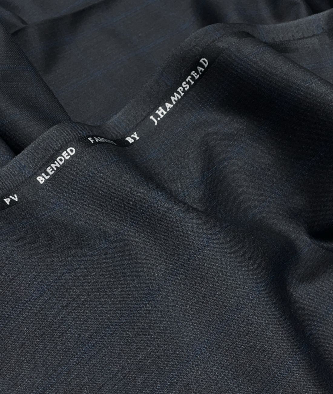 J.Hampstead Luxury Black with Self Pattern Suiting Fabric - Tepchi Men