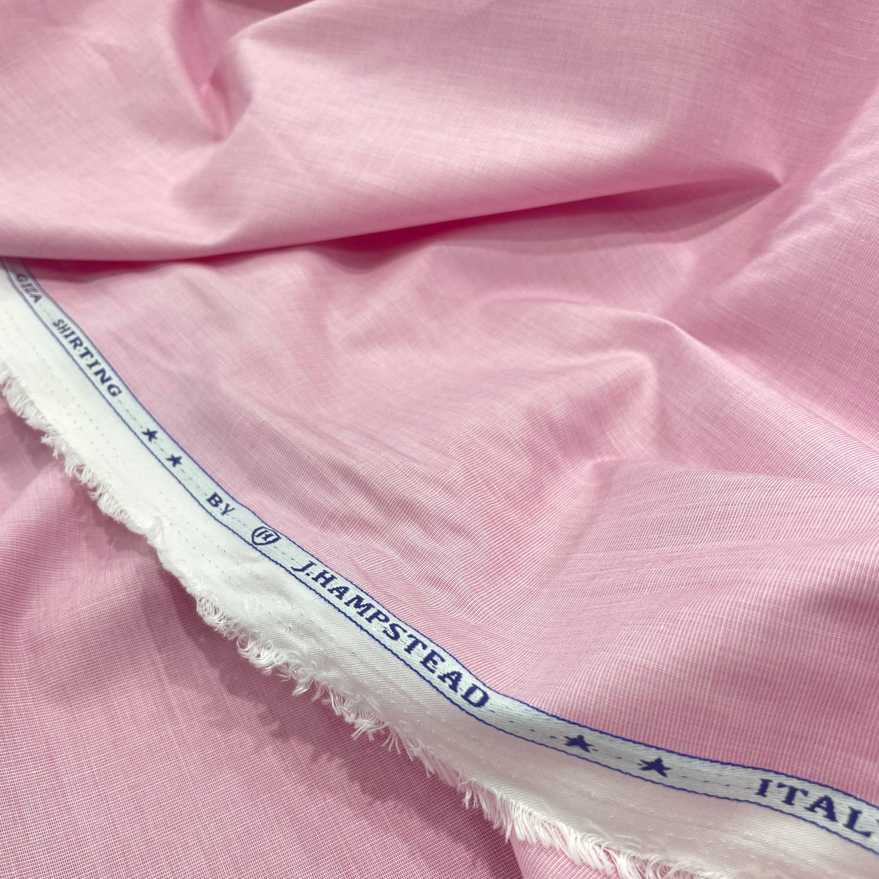 J.Hampstead Luxury Giza Cotton Baby Pink Men's Fabric - Tepchi Men