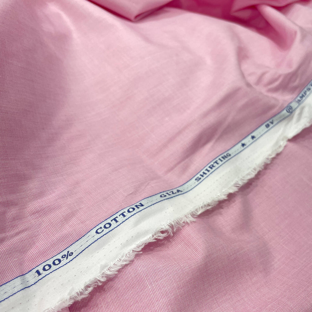 J.Hampstead Luxury Giza Cotton Baby Pink Men's Fabric - Tepchi Men