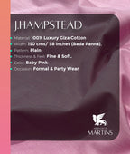 J.Hampstead Luxury Giza Cotton Baby Pink Men's Fabric - Tepchi Men