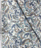 J.Hampstead Luxury Giza Cotton Paisley Printed Men's Unstitched Fabric - Tepchi Men