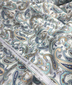 J.Hampstead Luxury Giza Cotton Paisley Printed Men's Unstitched Fabric - Tepchi Men