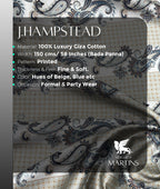 J.Hampstead Paisley Printed Luxury Giza Cotton Fabric for Shirts - Tepchi Men
