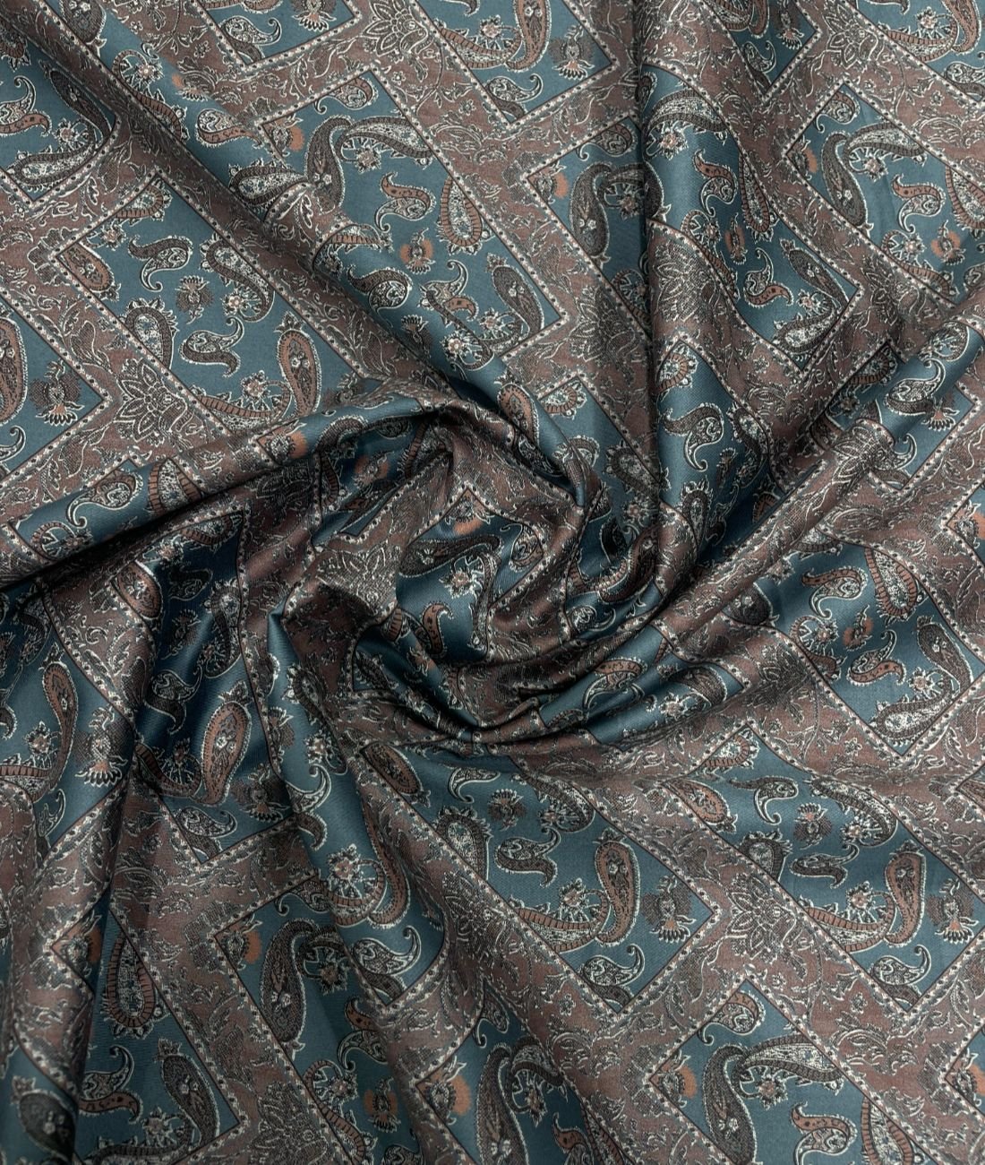 J.Hampstead Paisley Printed Luxury Giza Cotton Shirt Fabric - Tepchi Men