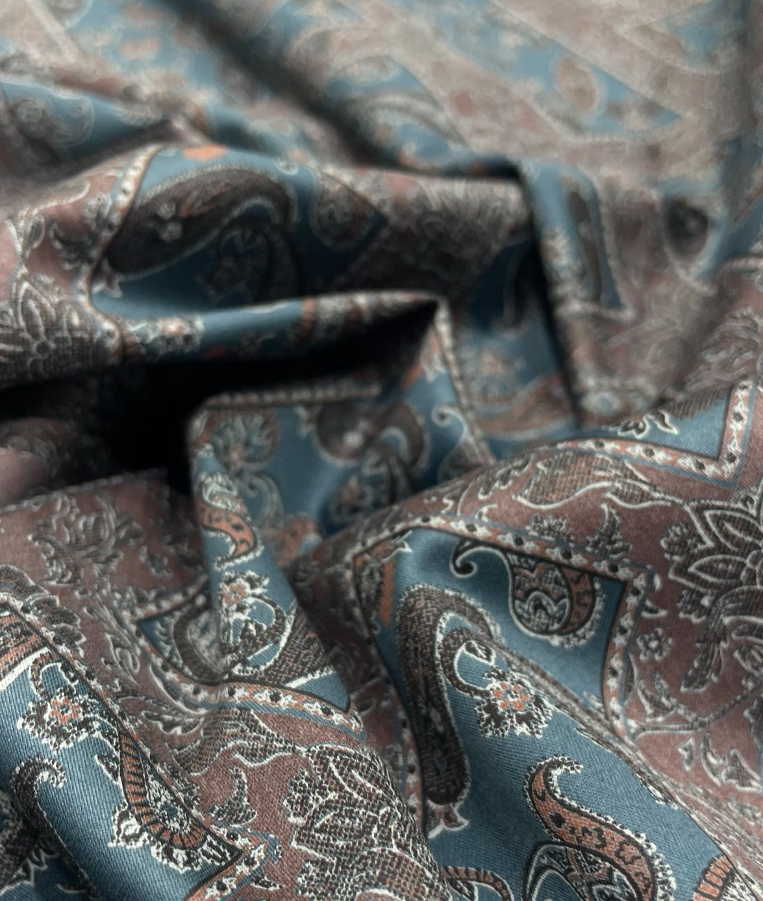 J.Hampstead Paisley Printed Luxury Giza Cotton Shirt Fabric - Tepchi Men