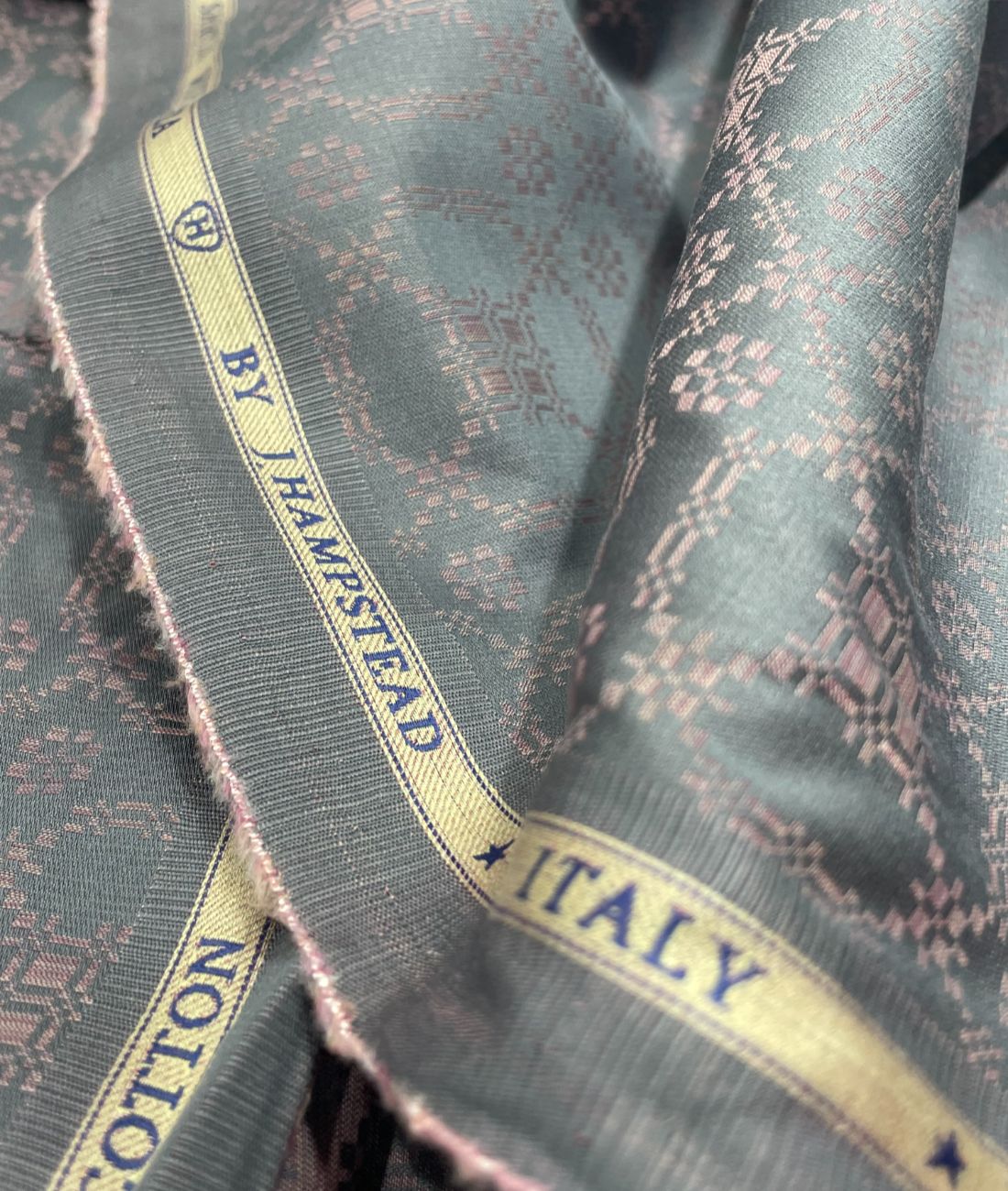 J.Hampstead Printed Jacquard Luxury Giza Cotton Fabric for Men's Shirt - Tepchi Men