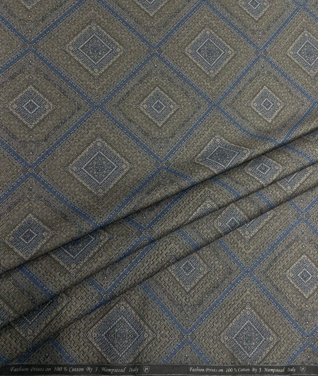 J.Hampstead Printed Luxury Giza Cotton 2 Ply Fabric for Shirt - Tepchi Men