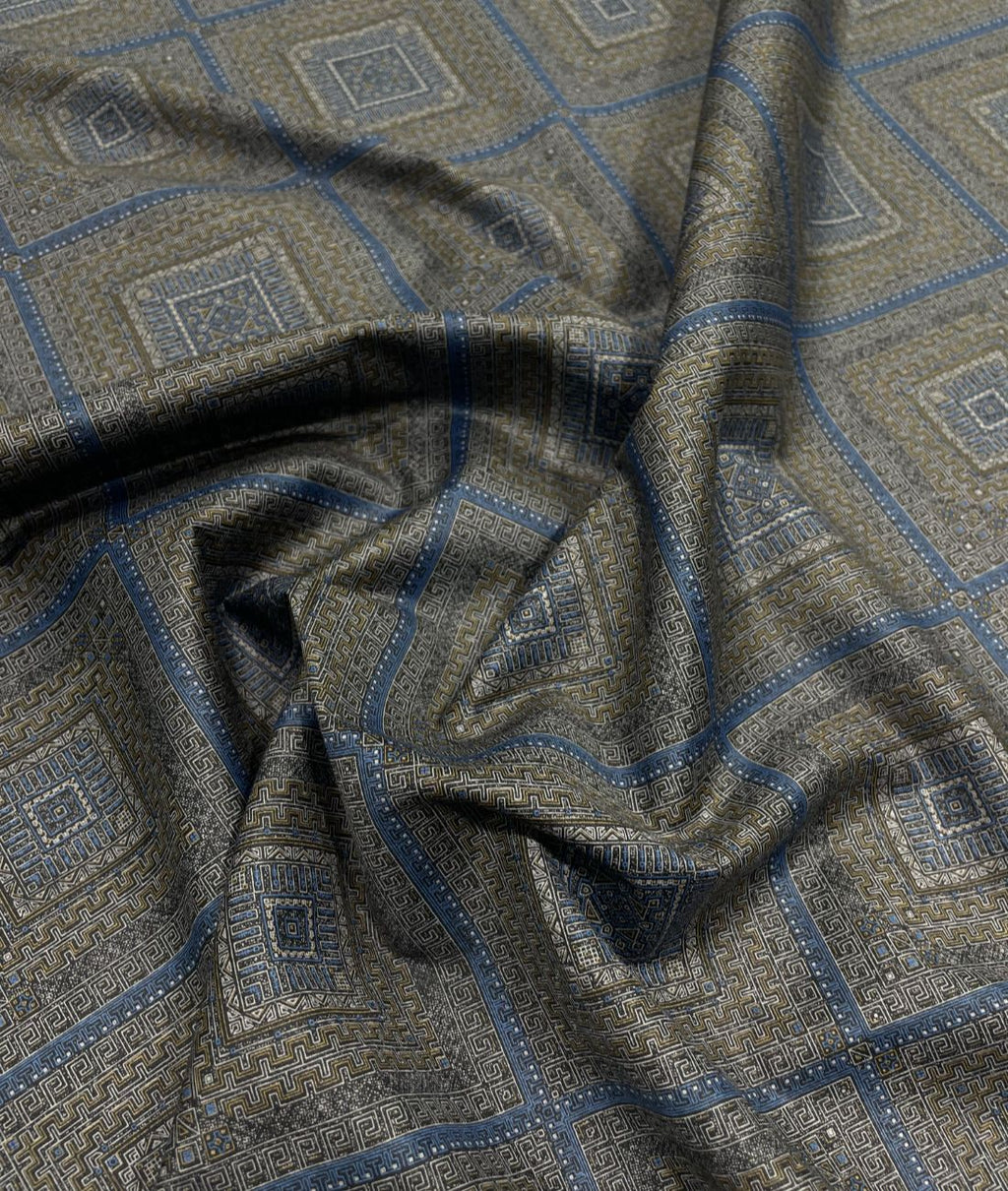 J.Hampstead Printed Luxury Giza Cotton 2 Ply Fabric for Shirt - Tepchi Men