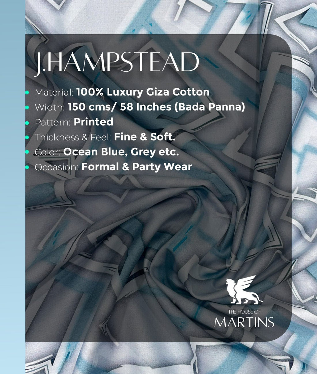 J.Hampstead Printed Luxury Giza Cotton Fabric - Tepchi Men