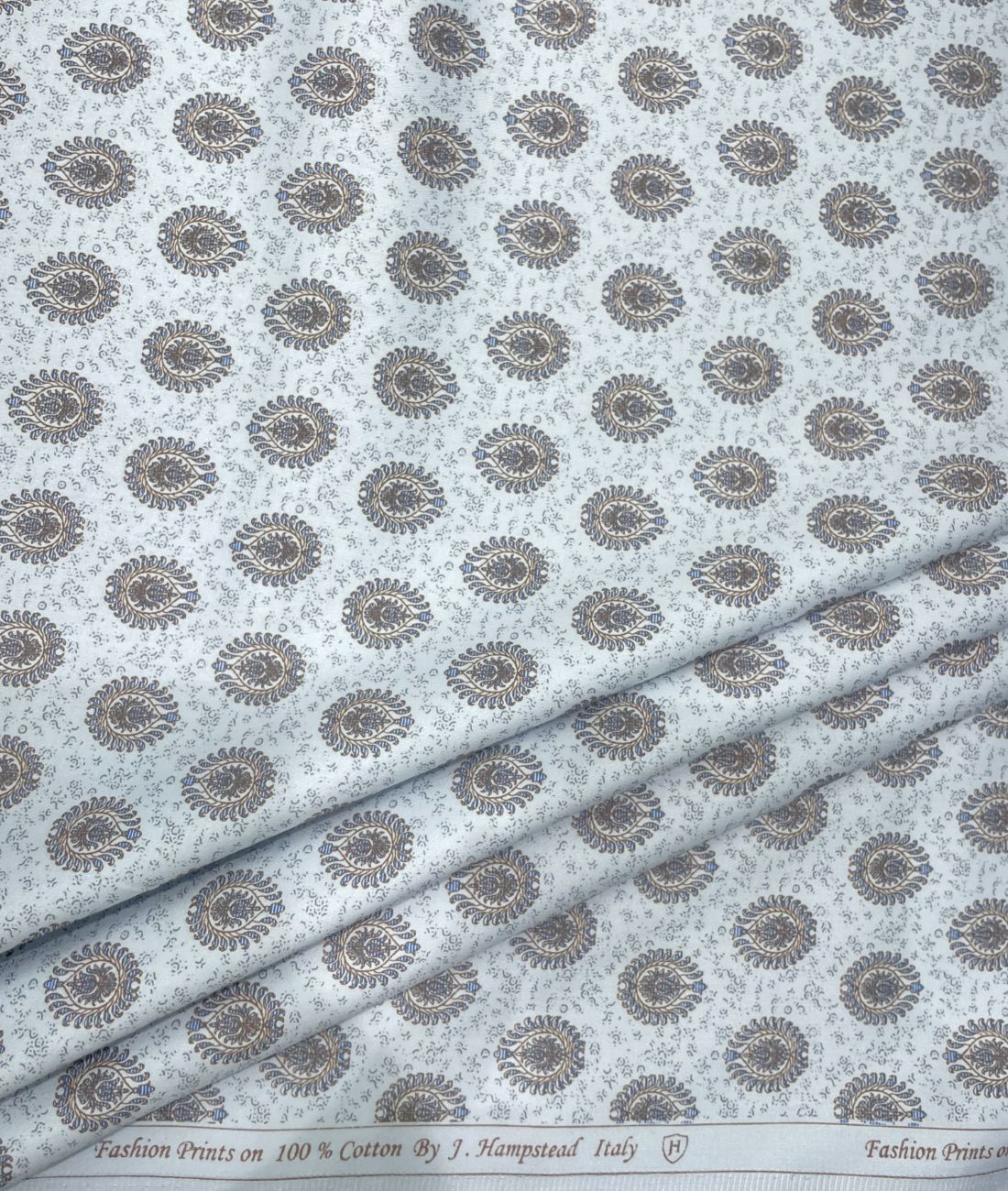 J.Hampstead Printed Luxury Giza Cotton Fabric for Men's Shirt - Tepchi Men