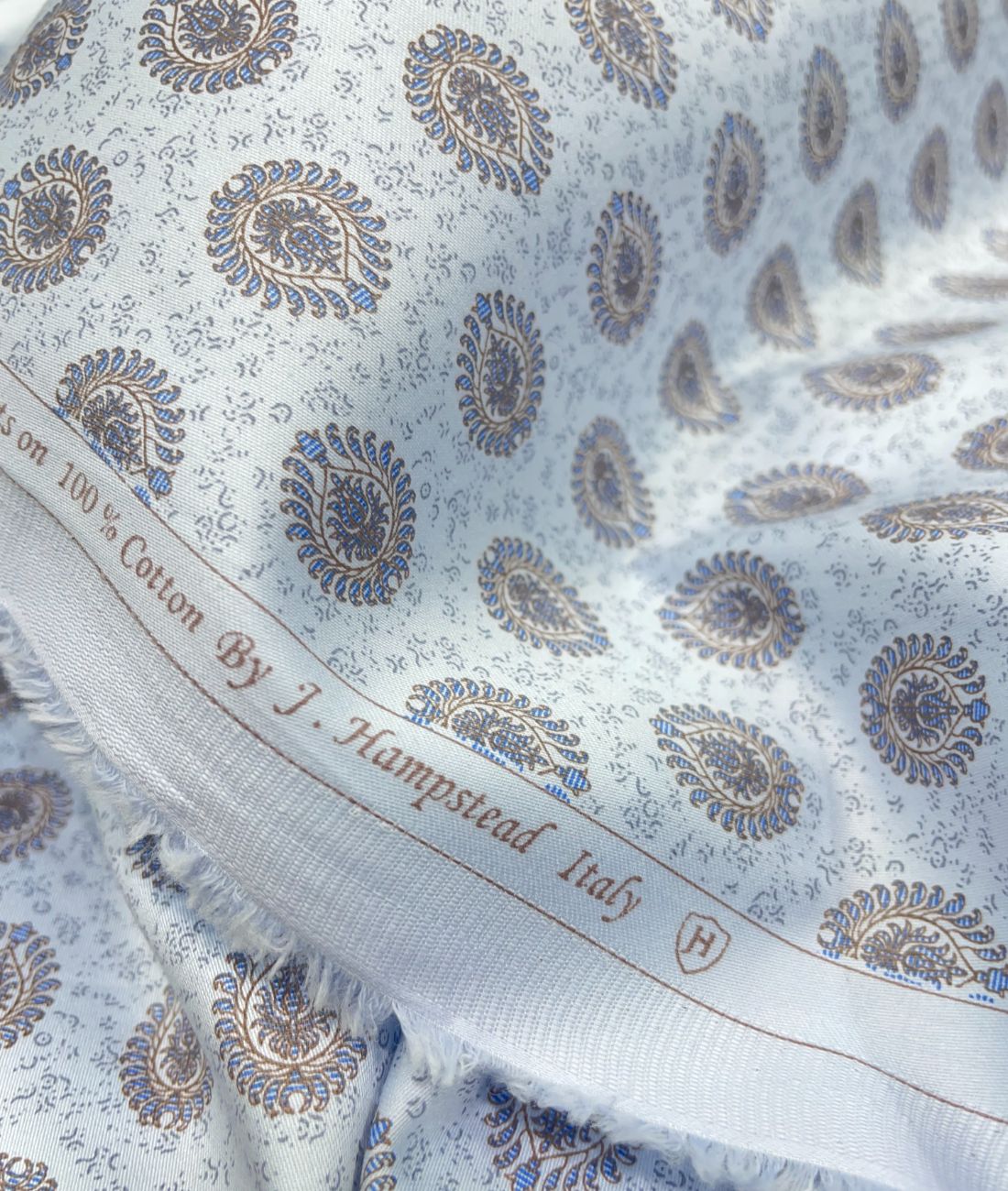 J.Hampstead Printed Luxury Giza Cotton Fabric for Men's Shirt - Tepchi Men