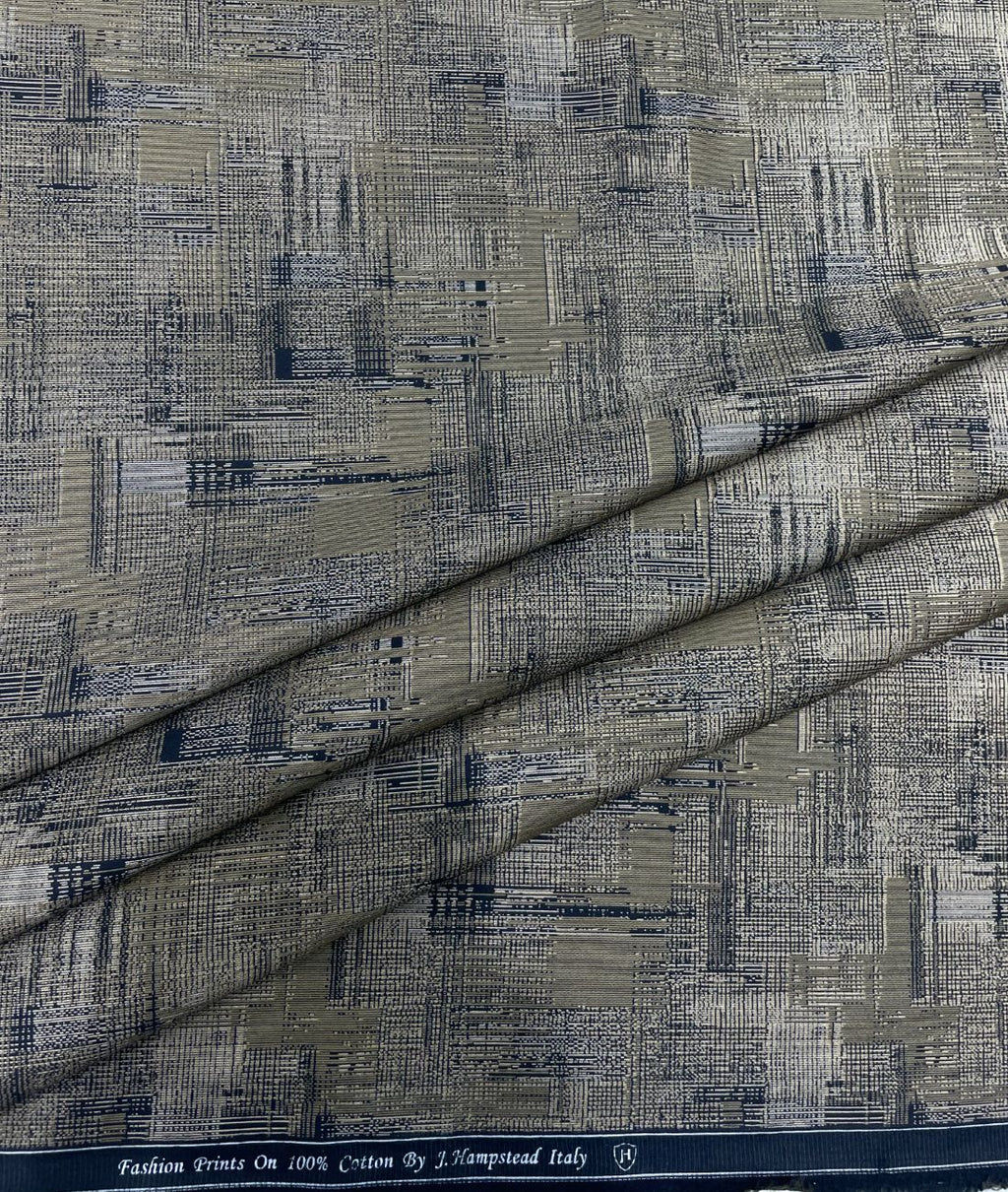 J.Hampstead Printed Luxury Giza Cotton Shirt Fabric - Tepchi Men