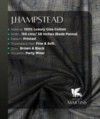 J.Hampstead Printed Luxury Giza Cotton Shirt Fabric - Tepchi Men