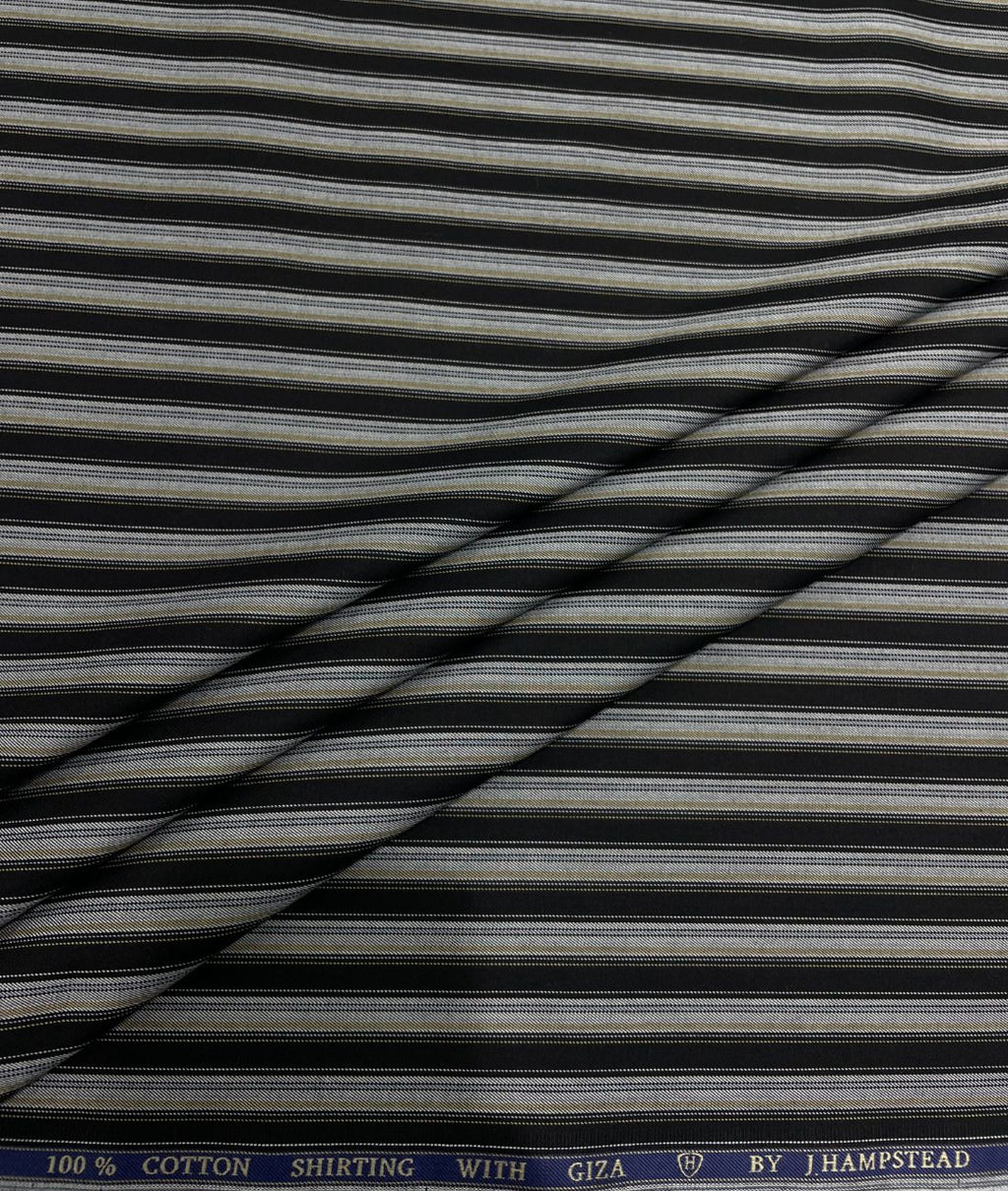 J.Hampstead Stripe Luxury 2 Ply Cotton Fabric for Premium Men's Shirt - Tepchi Men
