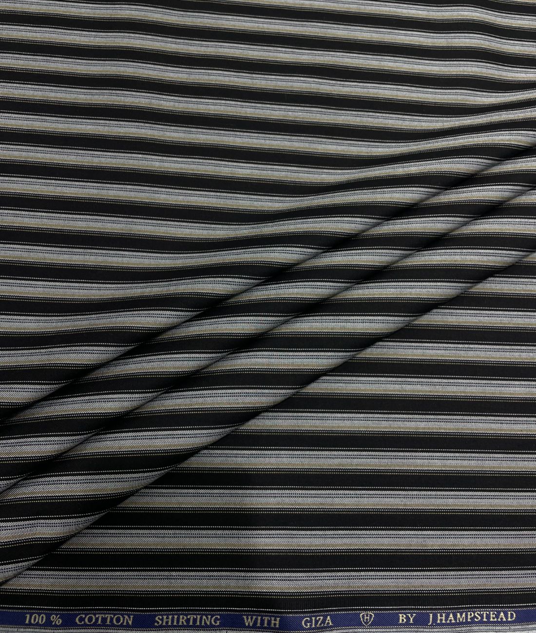 J.Hampstead Stripe Luxury 2 Ply Cotton Fabric for Premium Men's Shirt - Tepchi Men