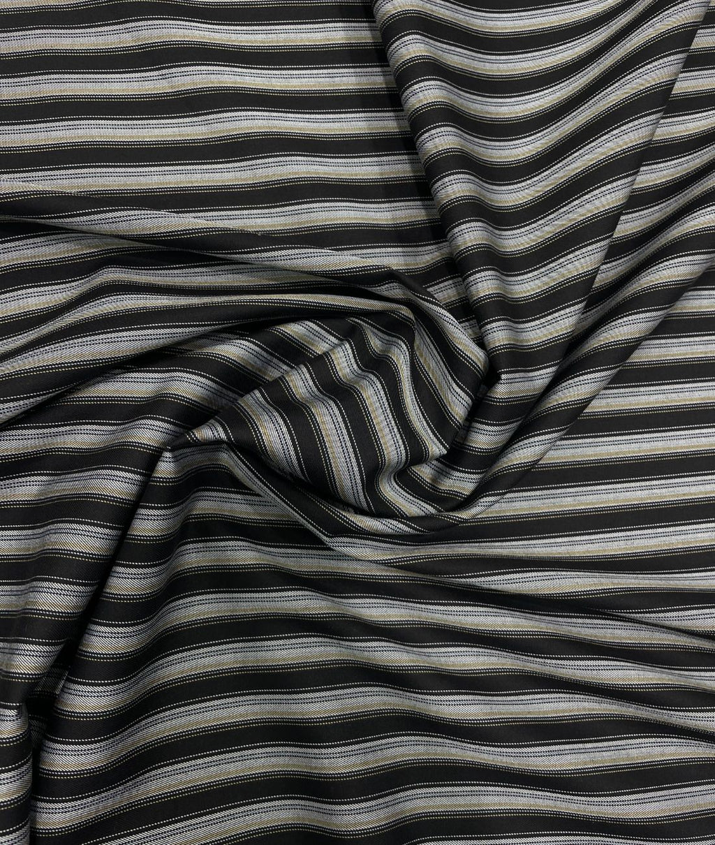 J.Hampstead Stripe Luxury 2 Ply Cotton Fabric for Premium Men's Shirt - Tepchi Men