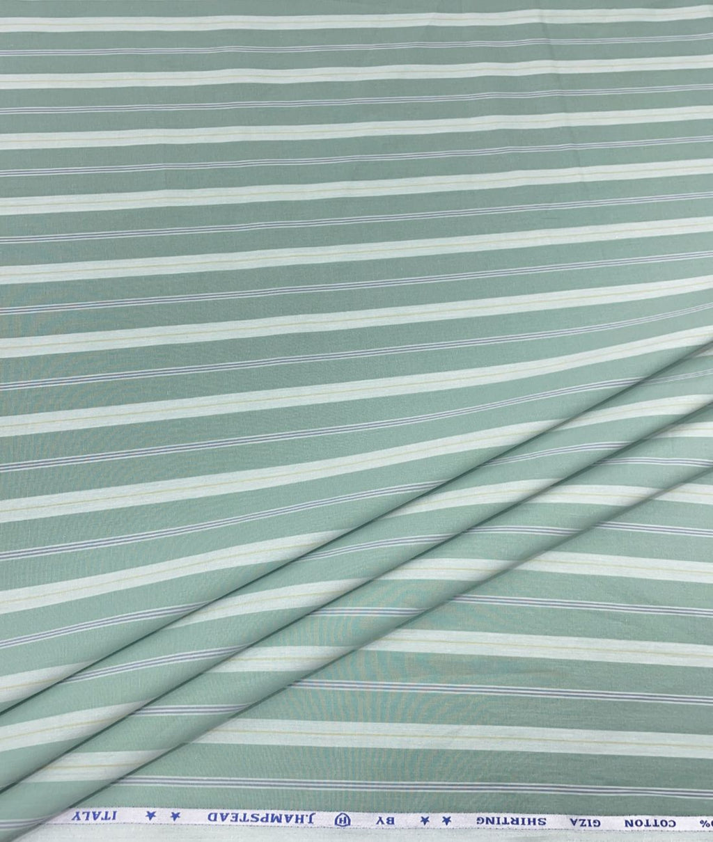 J.Hampstead Stripe Luxury Giza Cotton Fabric for Men's Shirt - Tepchi Men