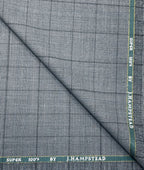 J.Hampstead Super 100's Counts Lycra Checkered Suiting Fabric for Suits & Pants - Tepchi Men