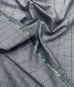J.Hampstead Super 100's Counts Lycra Checkered Suiting Fabric for Suits & Pants - Tepchi Men