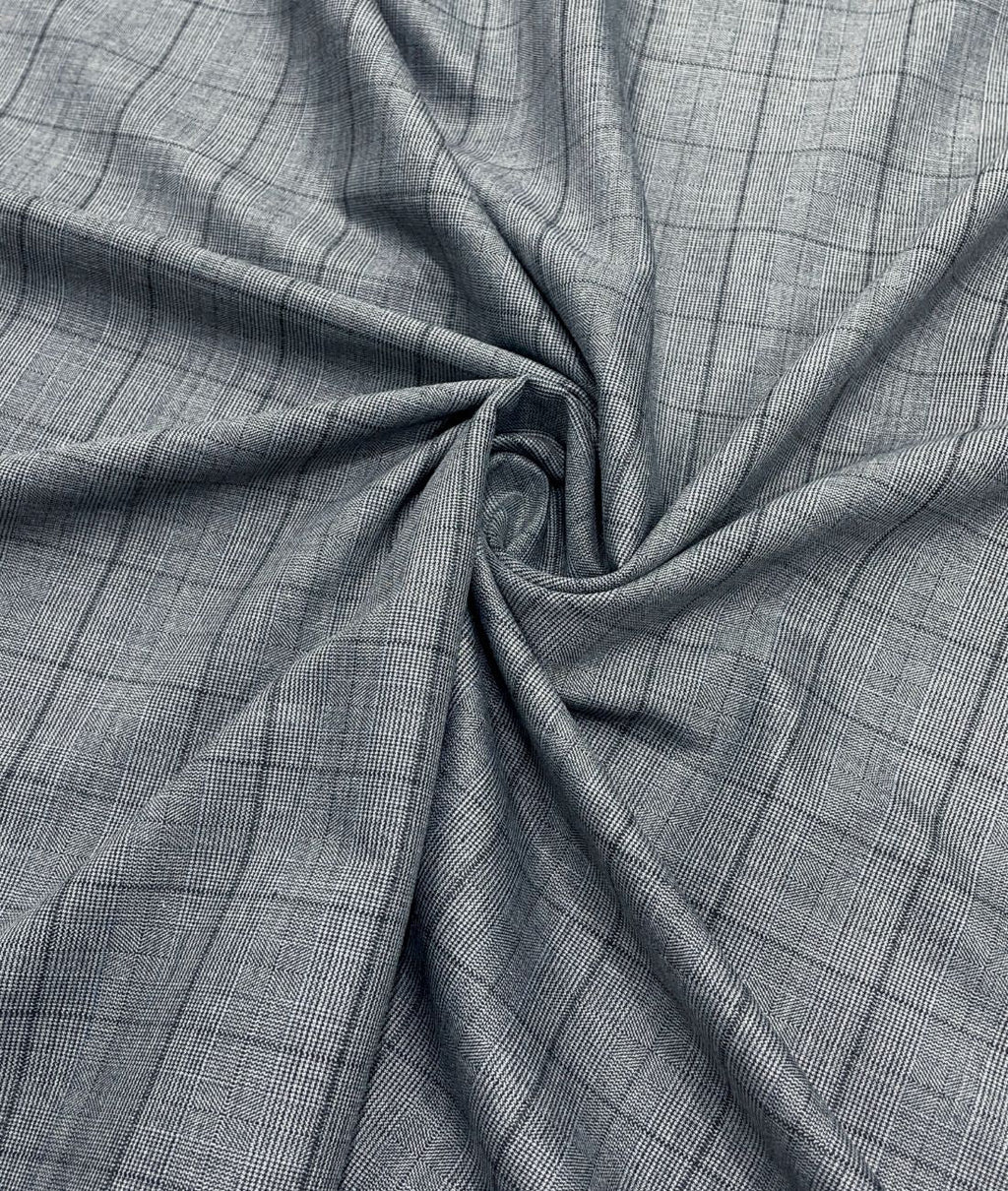 J.Hampstead Super 100's Counts Lycra Checkered Suiting Fabric for Suits & Pants - Tepchi Men