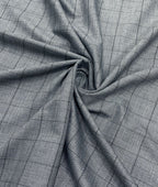 J.Hampstead Super 100's Counts Lycra Checkered Suiting Fabric for Suits & Pants - Tepchi Men